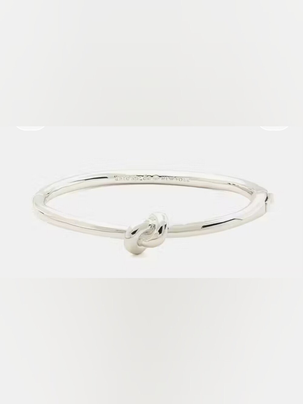 Kate Spade Silver Knot Bangle Sailor's Knot Hinge Bangle